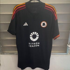Adidas FC Roma  Black Jersey with Red and Orange Accents ( XL ) ( Original)